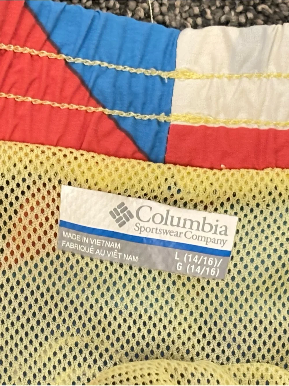 Columbia Colorblock Nautical Print Swim Shorts - Multicolor
